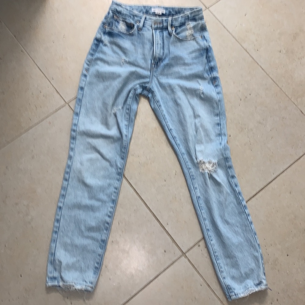 Good American high rise light denim jean size 0/25, super soft